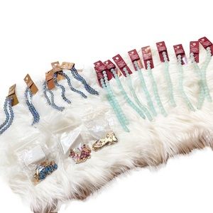 Lot of Bead Landing Glass Beads Mayte Gray 8MM Aqua Glass 10MM W Butterfly’s Add